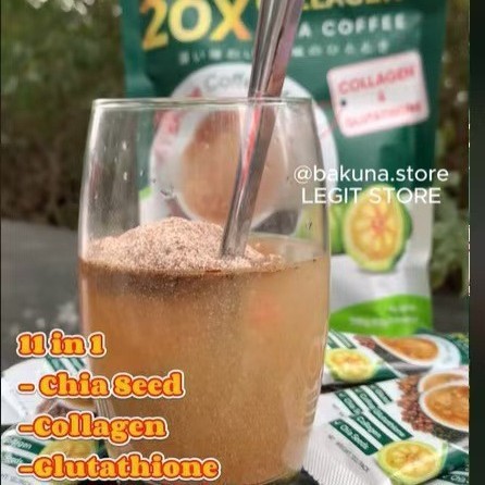 Collagen Chia Seed Original Instant Coffee 120g Sugar Free Drink Mix preparation