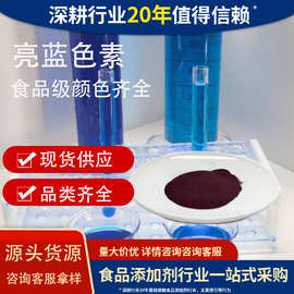 亮蓝色素1kg/瓶装食品级蓝色素水溶颜色齐全可拿样蓝色素粉末亮蓝
