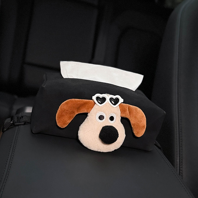 Cute Doll Car Interior Armrest Box Tissue Box Storage Creative High-Value Trendy Model for Women