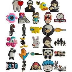 【卡通系列】跨境可拆卸洞洞鞋鞋花鞋扣配飾PVC軟膠鞋上裝飾品花