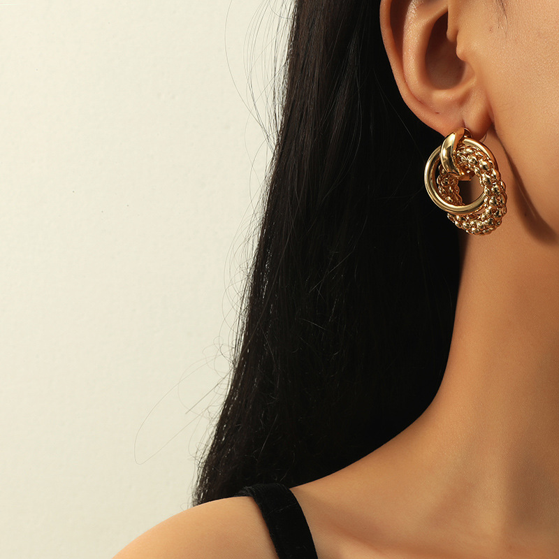 Baroque Fashion Multi-layer Circle Earrings display picture 1