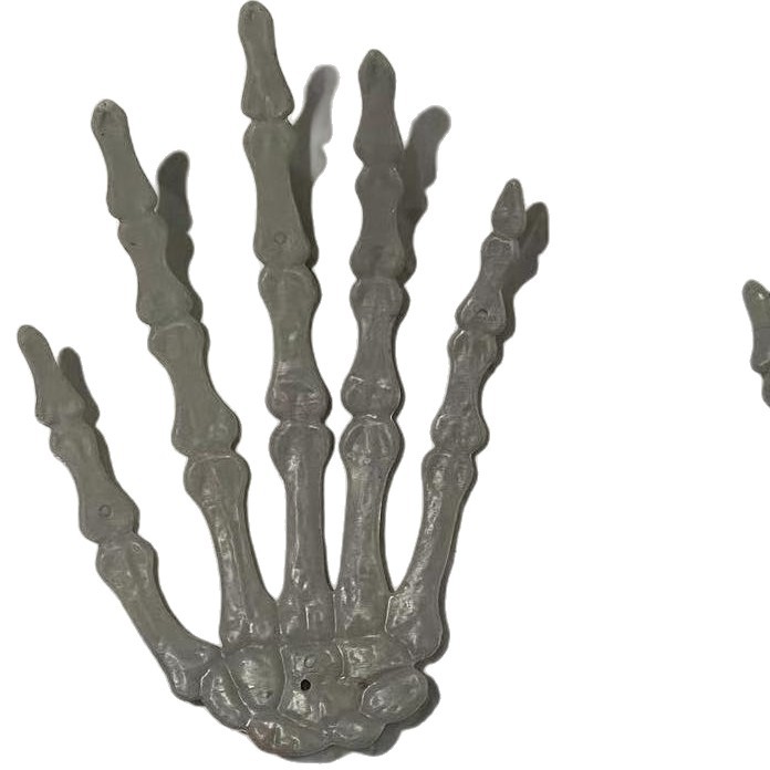 Fábrica de Halloween al por mayor esqueleto de simulación hueso de mano mano recta props de mano fantasma cabina colgando garra fantasma decoración