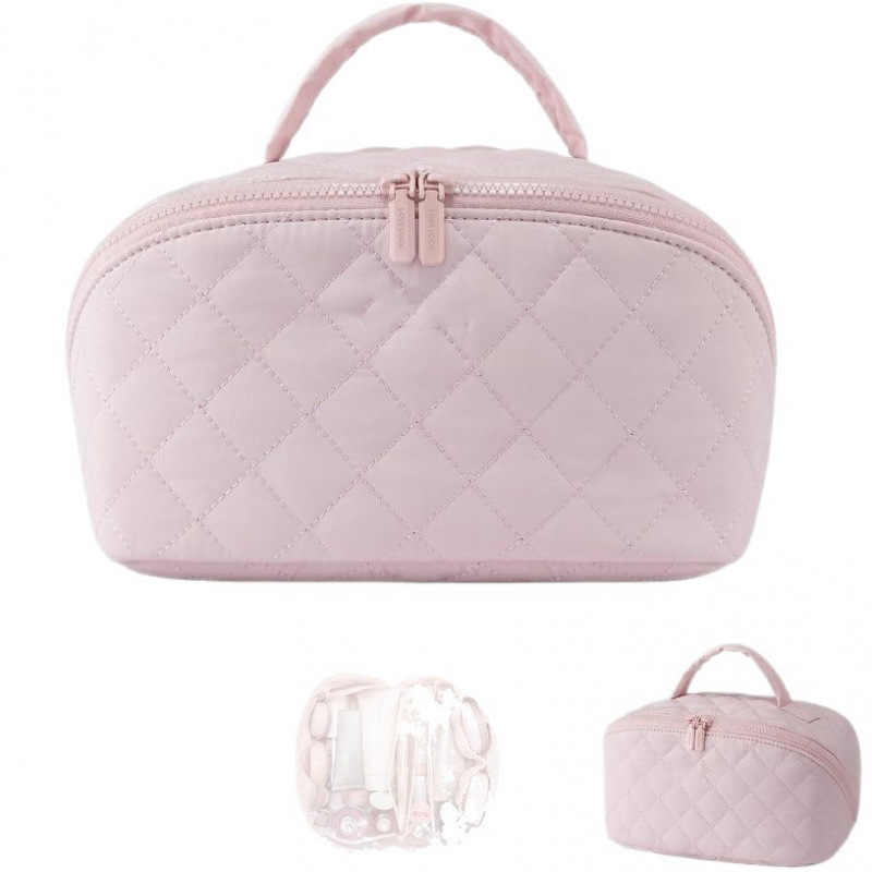 Bolsa de maquillaje de gran capacidad para damas de Amazon, nueva bolsa de almacenamiento de cosméticos, bolsa de lavado portátil de viaje