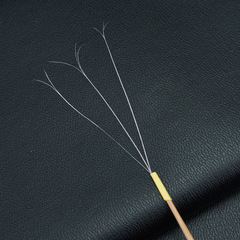 3-Head Wooden Handle Horsehair Ear Cleaning Tool with Divided Horsehair for Cleaning Ear Hair, Set of Ear Hair Cleaning Tools