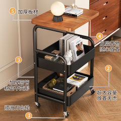 中古収納ラック、取り外し可能なリビングルーム、レトロなコーヒーテーブル、ベッドサイドテーブル、寝室のベッドサイドテーブル、見栄えの良いスナック収納ラック