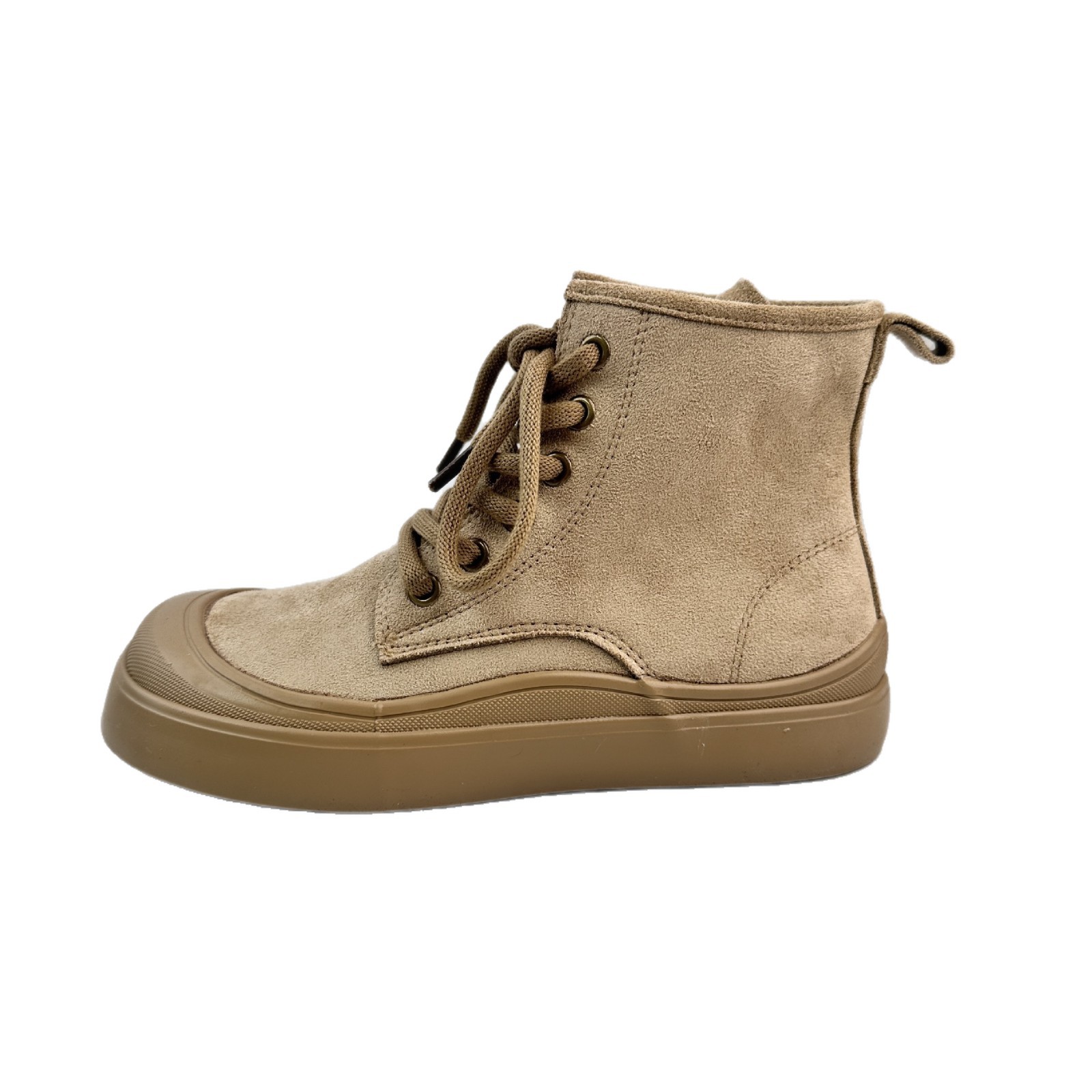 YUANBO Zapatos de suela gruesa de alto nivel de invierno y otoño de 2025 nuevas botas cortas coreanas casuales zapatos de lona de mujer