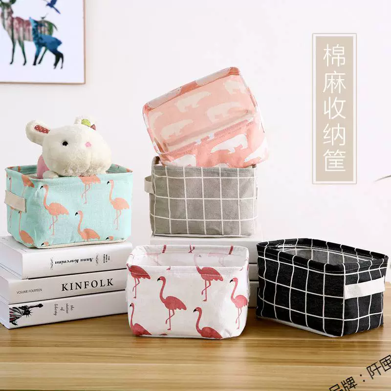 Столовая коробка для хранения, игра еды, игрушка, корзина для хранения, складная водонепроницаемая ткань, хлопок и лён