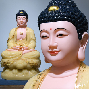 White marble Sakyamuni Buddha Amitabha Buddha Medicine Master Buddha Three Treasure Buddha Tathagata Buddha Home Decoration