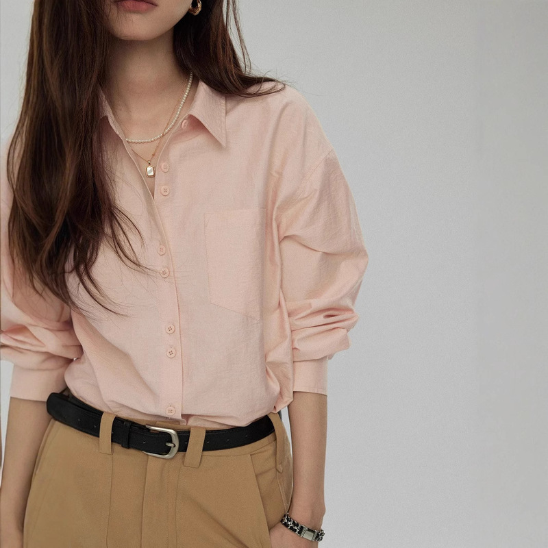 Joli Choose Long-sleeved Lapel Shirt Women's Autumn Loose Simple Lazy Style High-end All-match Jacket