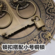 中式仿古大门纯铜拉手铜把手兽头狮子头虎头门环圆形复古木门门锁