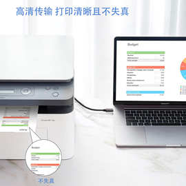 USB2.0转方口打印机数据连接线USB电脑延长转方形接口编织打印线