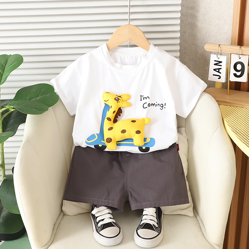 子供半袖セット夏男の子服女の子tシャツ赤ちゃん夏服服2025新しい子供服ファッション|undefined