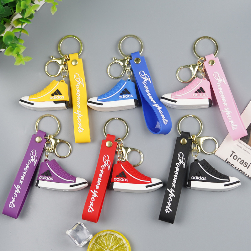 Sneakers Pvc Soft Rubber Stereo Sneakers New Adidas Keychain Pendant Bag Pendant Car Key Chain