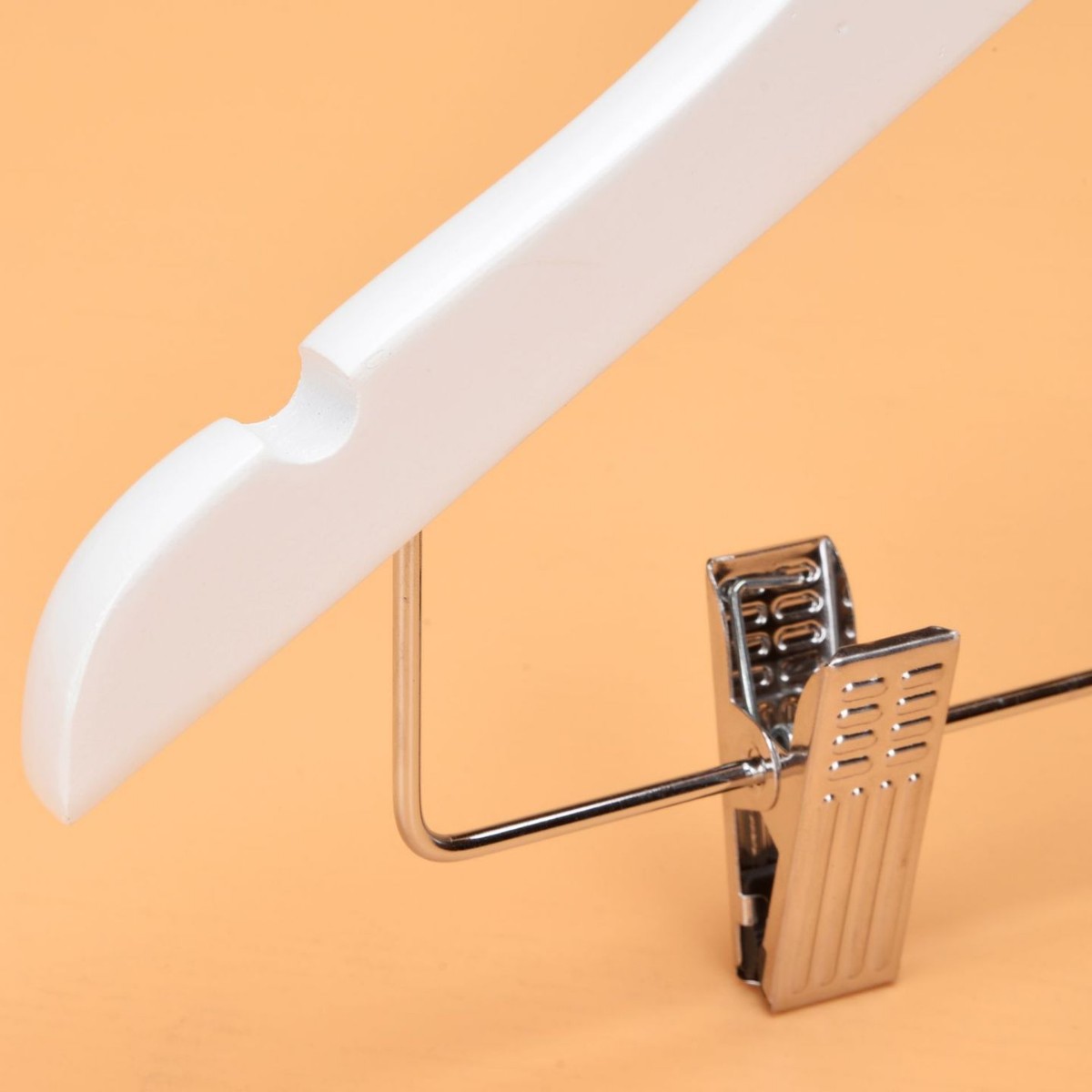 Percha de Madera Maciza con Pinzas, Antideslizante y Sin Marcas, para Tienda de Ropa