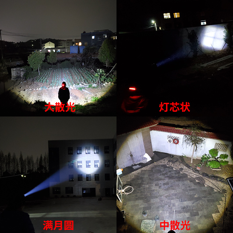 Faros transfronterizos P50 de aleación de aluminio led iluminación para exteriores iluminación para la cabeza luz fuerte carga USB luz de pesca nocturna reflector