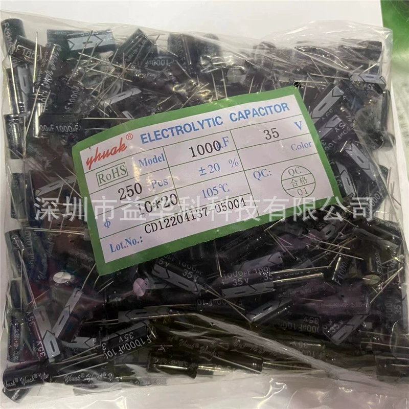 Фабрика оптом 35V1000UF 10*20 высококачественный алюминиевый электролит емкость 35V1000UF