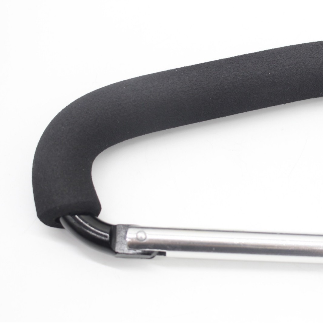 Black Hook Supermarket Shopping Hook Carabiner Aluminum Alloy Large Hook Baby Stroller Accessories Colorful