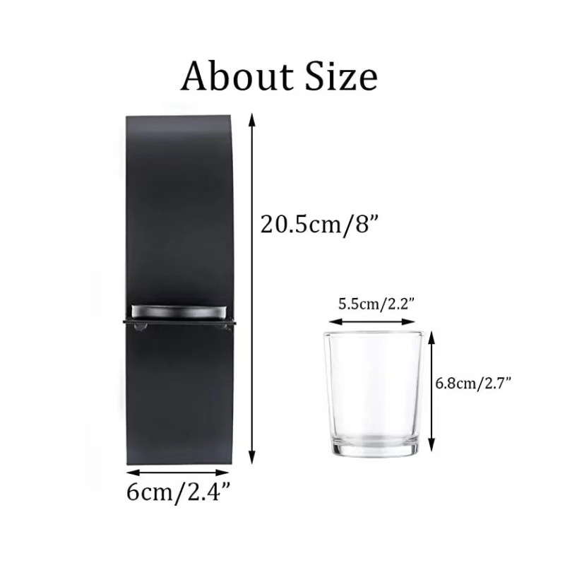 Transfronterizos ins tridimensional arco de pared candelabro negro hierro forjado modelo de vela de pared decoración de la casa colgar bandeja de velas