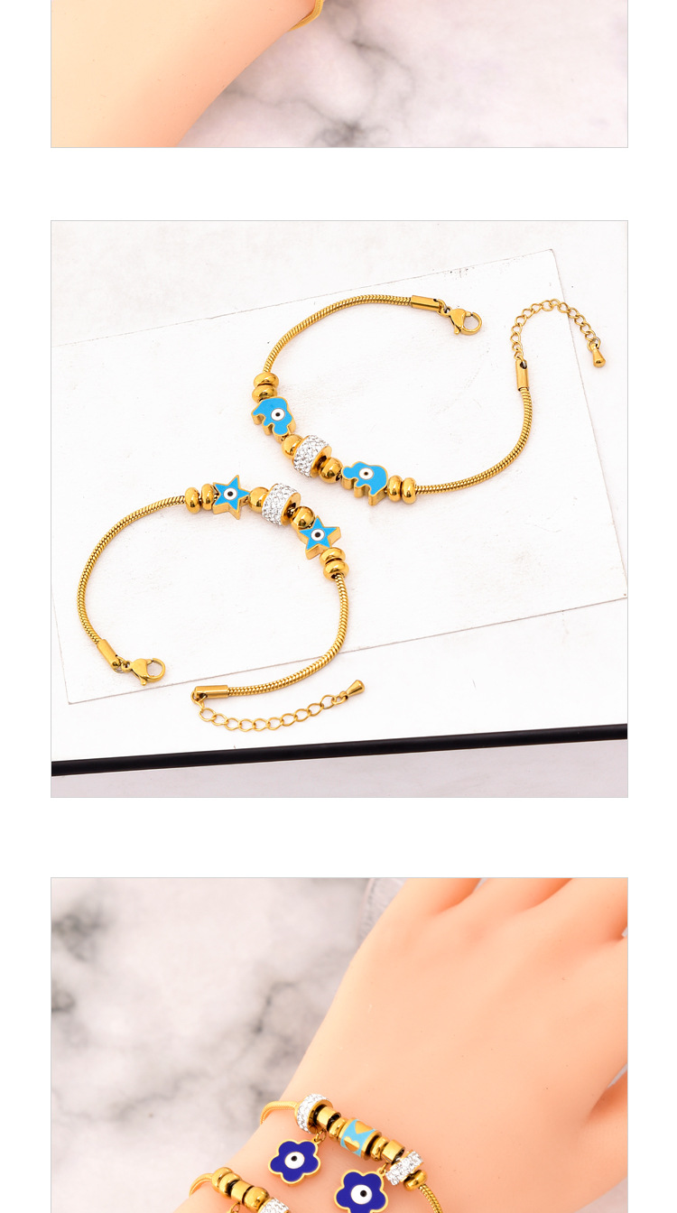 13g Weight PVD Coated Gold Plating Process 18K Real Gold Plated Plating Material 304 Stainless Steel Pendant Material PVD Coated Real Gold Plated 18K Gold Heart Shape Flower 304 Stainless Steel Waterproof Non Tarnish 304 Stainless Steel Bracelets