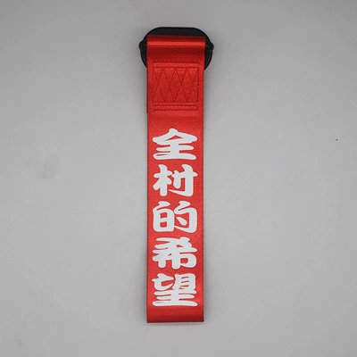Trailer rope/net/strap, Front Sticker Ribbon Tow Hook - reflective-words-the-hope-of-the-whole-village