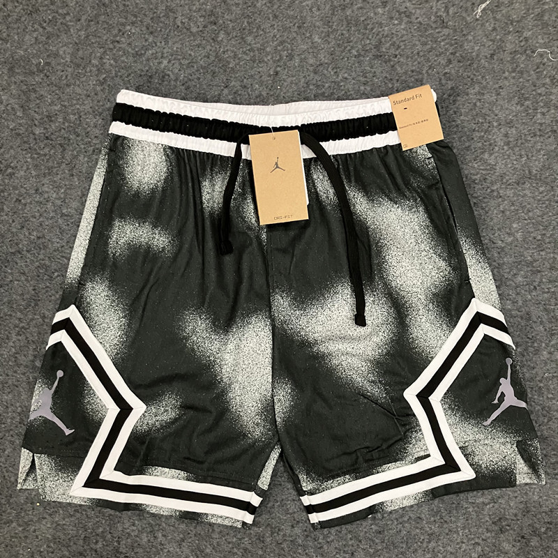 Jordan Basketball Shorts Mesh Splatter Black White