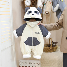 婴儿棉服男宝宝连体衣冬装加厚棉衣保暖衣服夹棉秋冬季外出服爬服