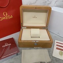 现货欧米jia手表盒木质盒子收纳盒PU皮OMEG原装表盒说明书包装盒
