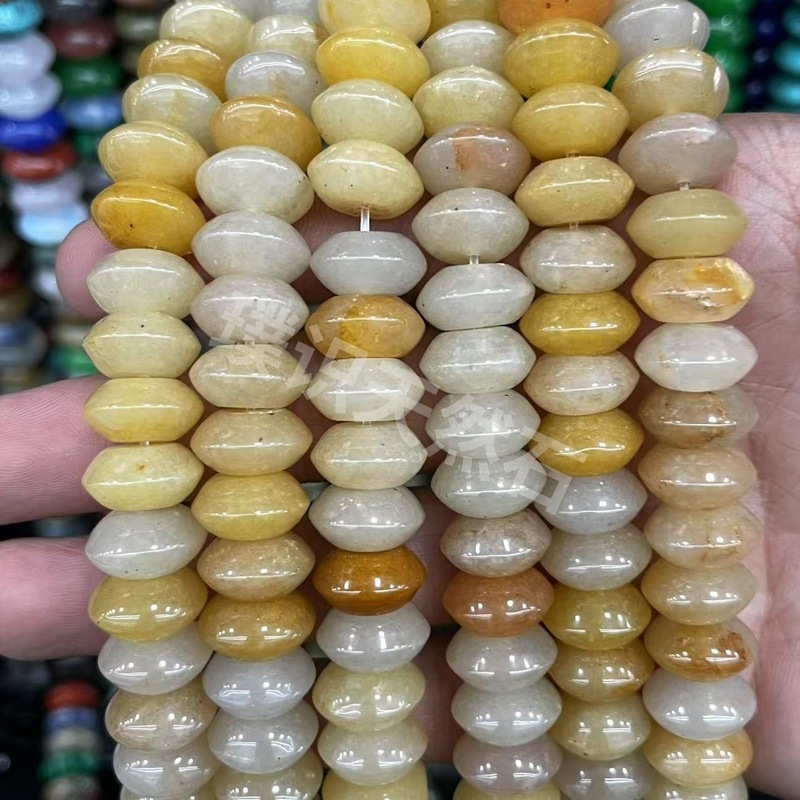 天然石水晶玛瑙6*12算盘尖珠飞碟小配珠diy饰品手串项链手链配件|undefined