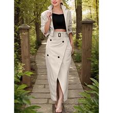 N 39896 Button Pocket Slit Skirt Ůʿ�������ȹ ŷ���羳