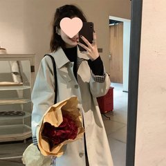 早秋装设计感风衣女2025年新款春秋韩版流行中长款小个子外套