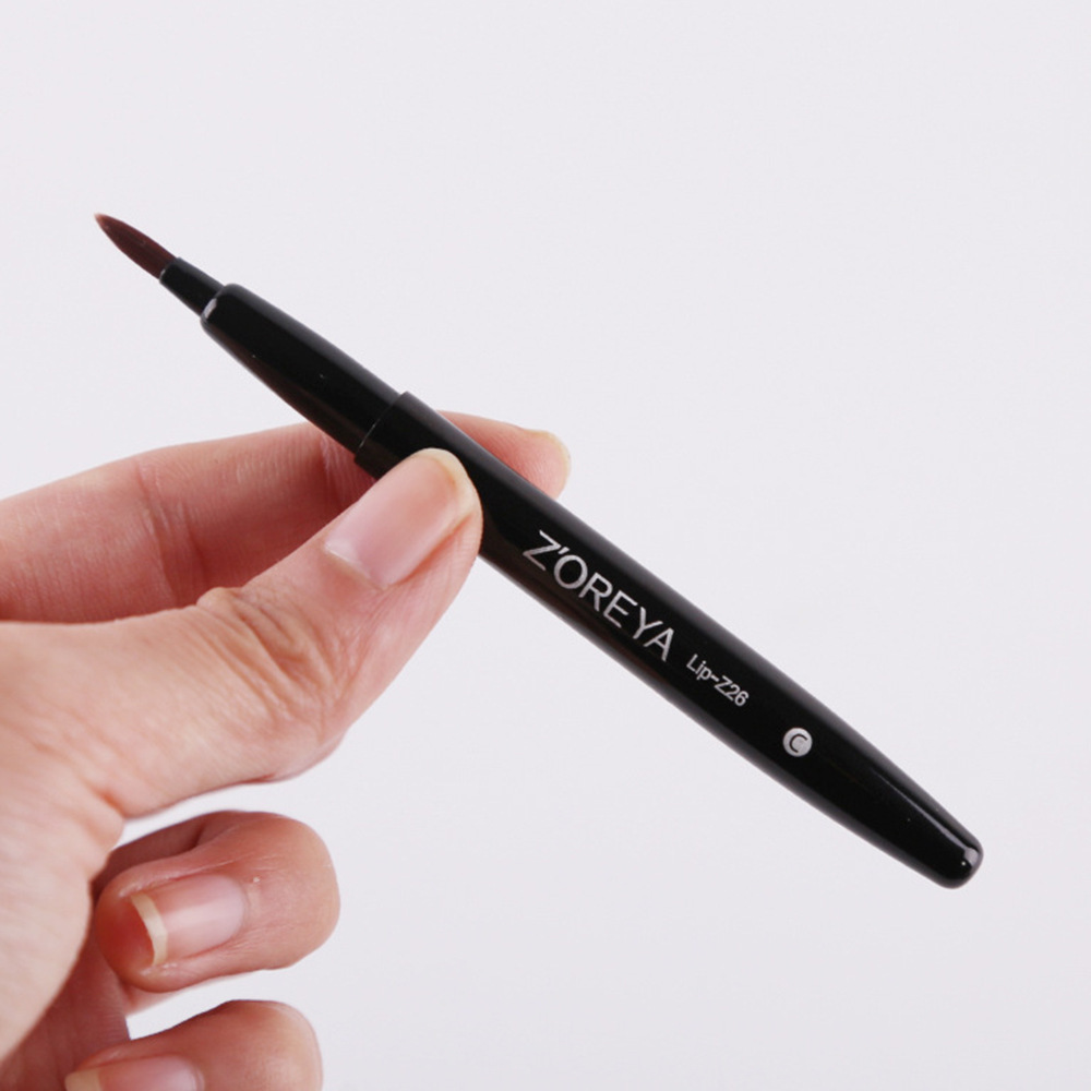 Zhuolia cuadrado retráctil lápiz labial cepillo herramientas de maquillaje labial cepillo de maquillaje portátil cepillo de labios personalizado