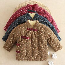 儿童纯棉花手工棉袄冬季加厚保暖居家外穿斜襟棉衣小童春节拜年服