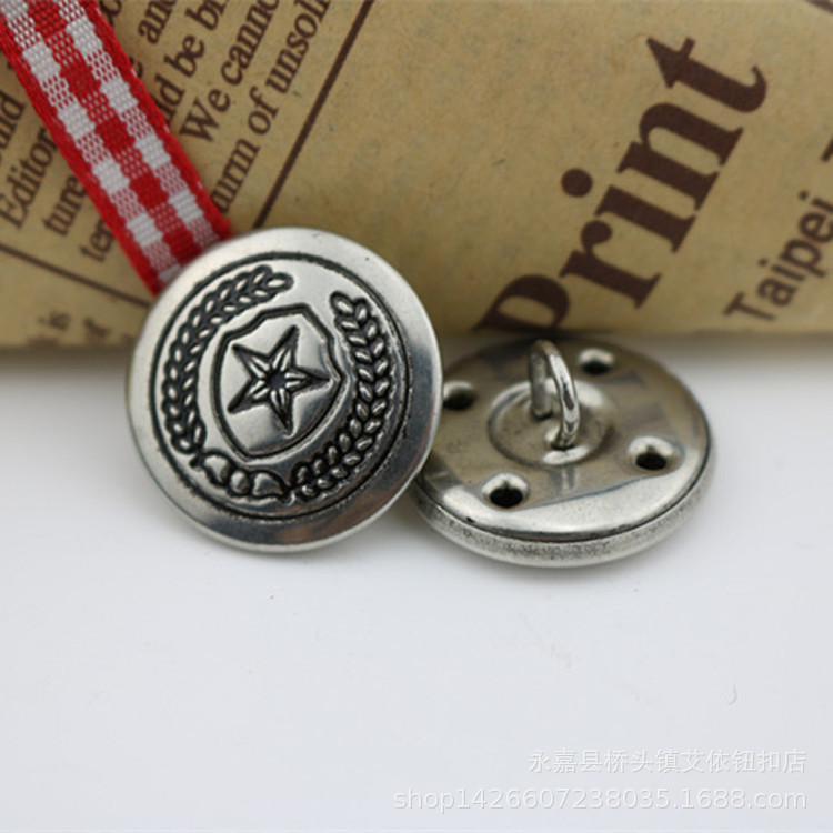 新款保安扣 五角星钮扣工作服防寒服棉服按扣通用扣砸扣四合扣
