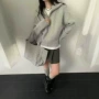 长袖大翻领新款纯色针织衫