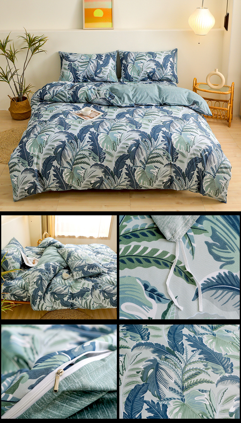 Articles de literie, textiles de maison, draps, ensemble de quatre pièces, draps à poches profondes_voghion.com