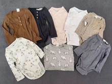 外贸原单尾货工厂批发库存长袖三角哈衣爬服婴儿童装短袖