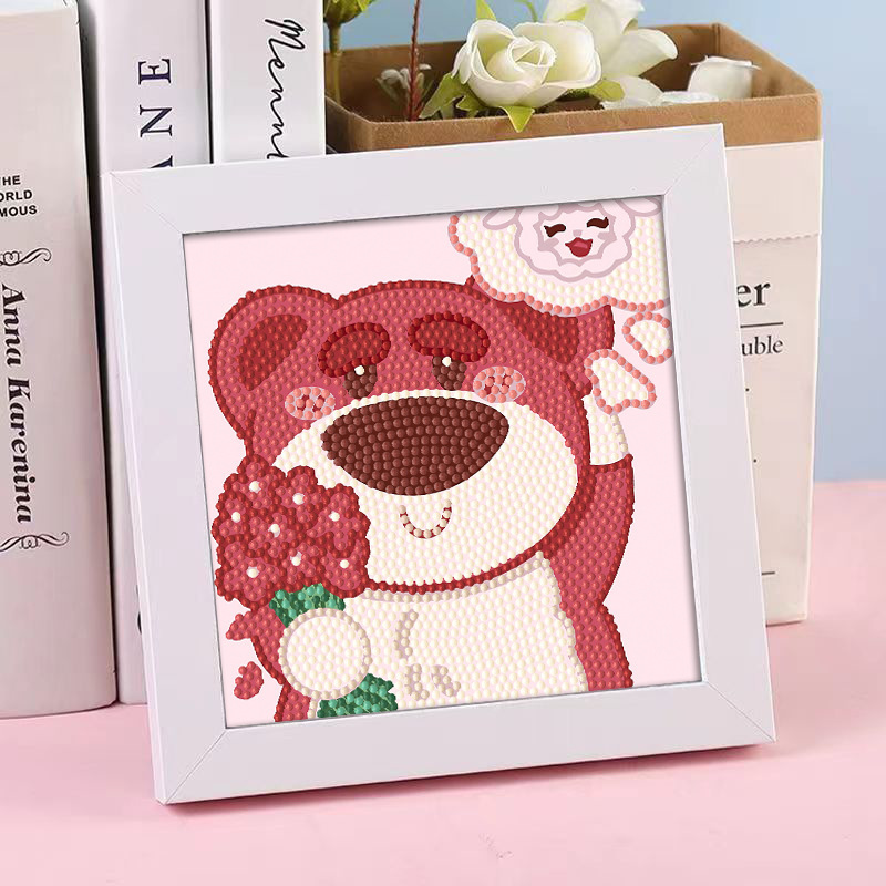 Diamante infantil DIY hecha a mano con material de marco paquete de dibujos animados Sanliou pegatinas de diamante regalo al por mayor pinturas de mampostería