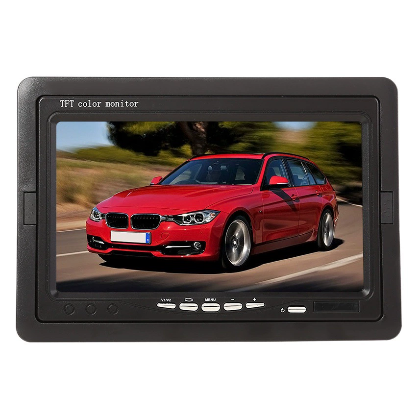 7-дюймовый HD автомобильный монитор Настольный Реверсивный монитор грузовик двусторонний видеовход реверсивное изображение
