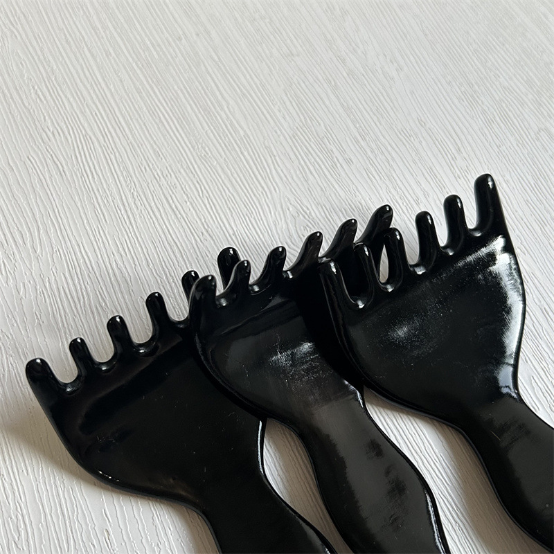 Horn Meridian Massage Comb Five Claw Rake Guasha Board Facial Beauty Tool 10-15CM specifications