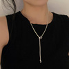 South Korean goods with tassels, long small design necklace, light luxury style, trend of season, simple and elegant design, wholesale
