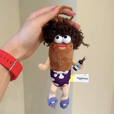 Authentic Bikini Bottom Resident Pluş açarlıqlar - afro-hair-harbin-beer-happy-fish-small-pendant-genuine-authorization