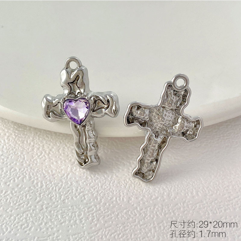 ダークスイートクールスタイルペンダントコレクション愛の十字架の羽 DIY ネックレスイヤリングブレスレットジュエリーアクセサリー|undefined