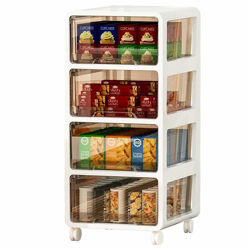 Storage cabinet, household item cabinet, living room, bedroom, dormitory, snack organizer, stairway storage rack, multi-layer mobile storage