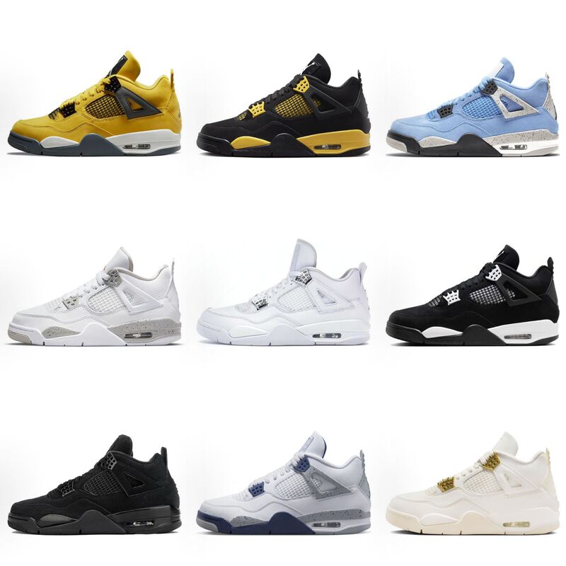 Cross-Border Putian Shoes Pure Original Aj4 Top-Layer Leather Basketball Shoes Jordan 4 Retro Men's and Women's Practical Training Shoes Casual Sports Shoes Cross-Border Putian Shoes Pure Original Aj4 Top-Layer Leather Basketball Shoes Jordan 4 Retro Men's and Women's Practical Training Shoes Casual Sports Shoes