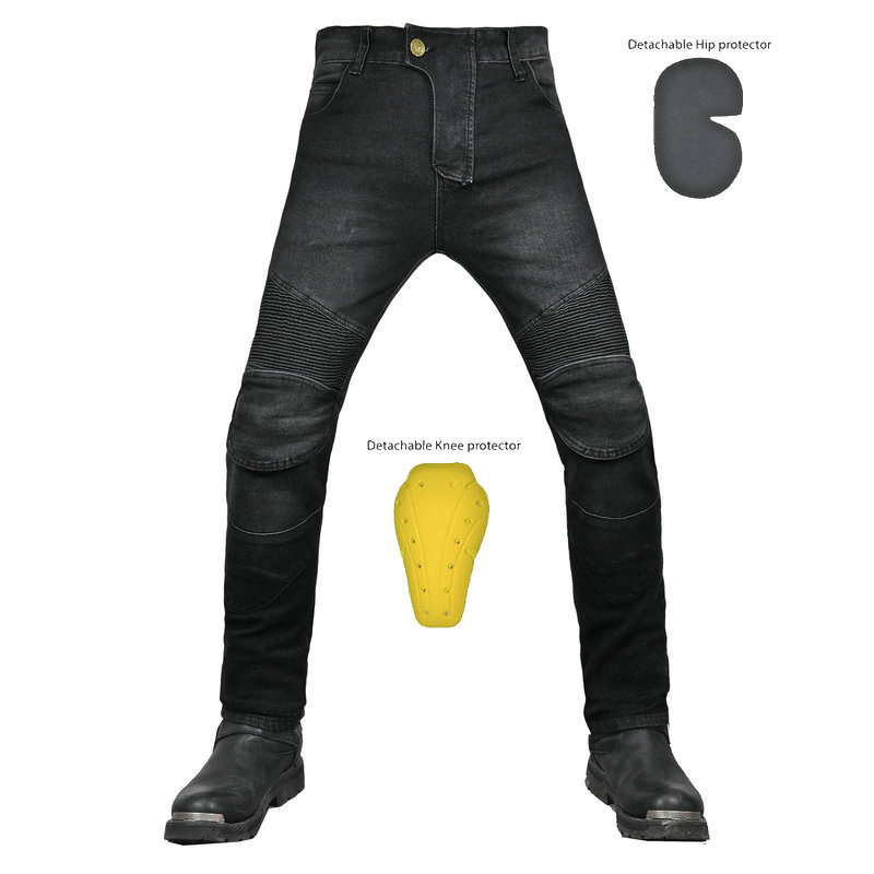 VOLERO motocicleta Racing casual pantalones vaqueros sueltos pantalones anti-caída de la motocicleta off-road montar pantalones elásticos con cubierta