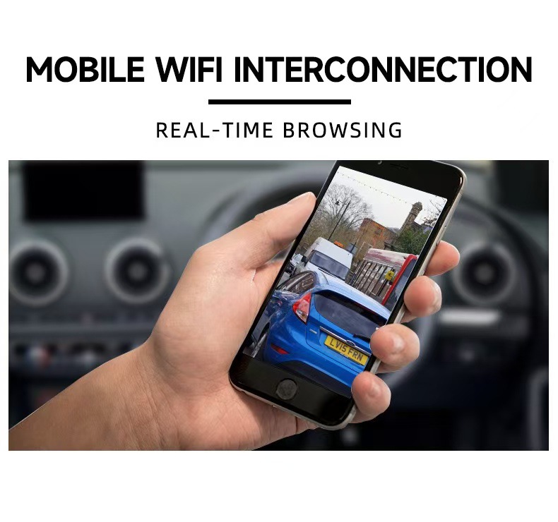 Cross-Border Private Model Driving Recorder 4inch Dashcam 1080P High-Definition Night Vision Wifi Inter-Connected Car Recorder