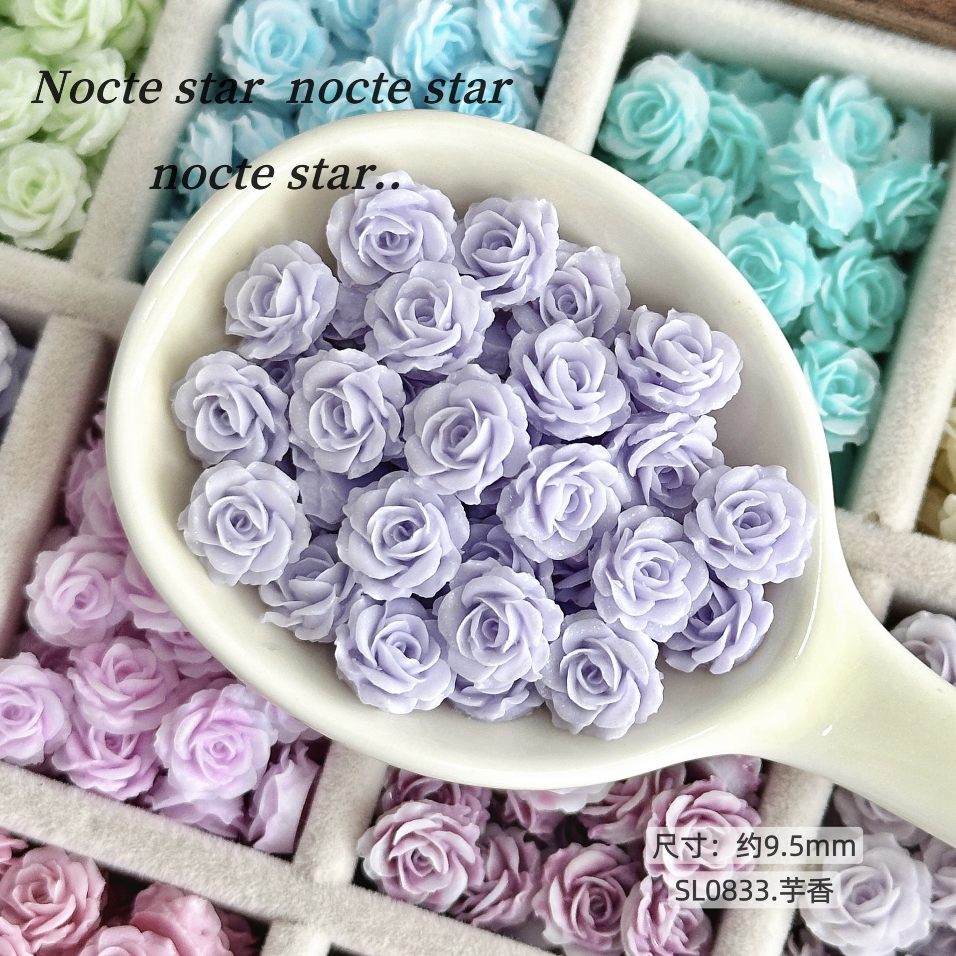 キャンディーカラーの多用途樹脂造花手作り diy 花ビーズアクセサリー材料ハンドブレスレットルースビーズブレスレットアクセサリー