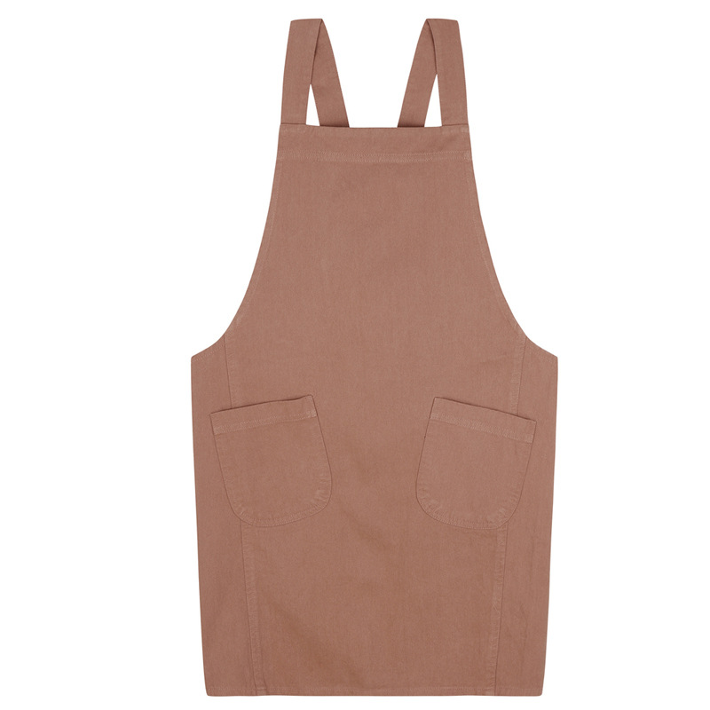 Delantal de algodón transfronterizo de Amazon correa cruzada tienda de flores arte estudiante jardinería ropa de trabajo delantal logotipo personalizado