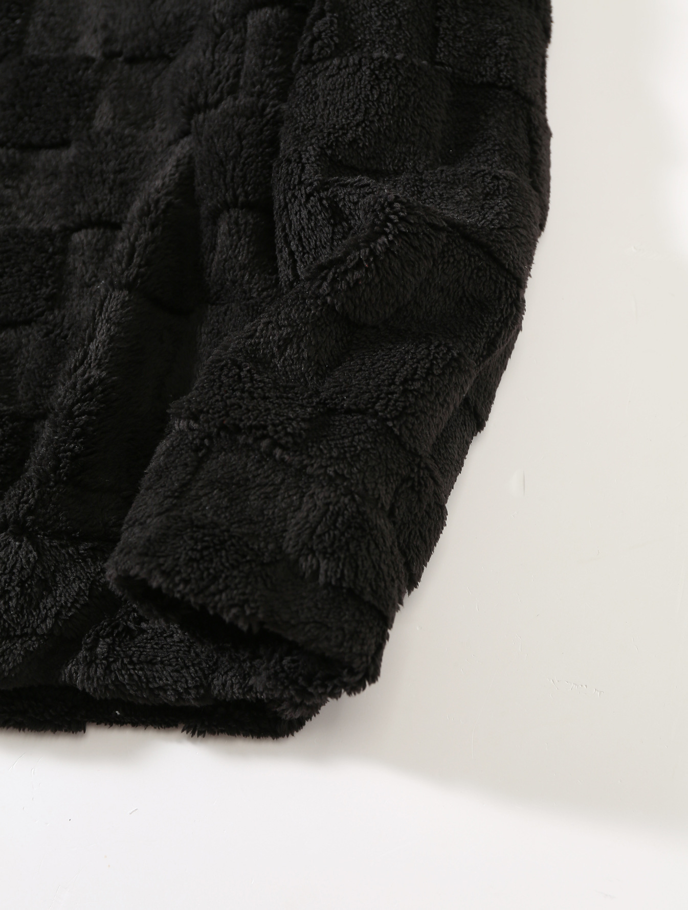 Men's Hooded Sweatshirt For Men Coral Fleece Plaid Casual Outerwear_voghion.com