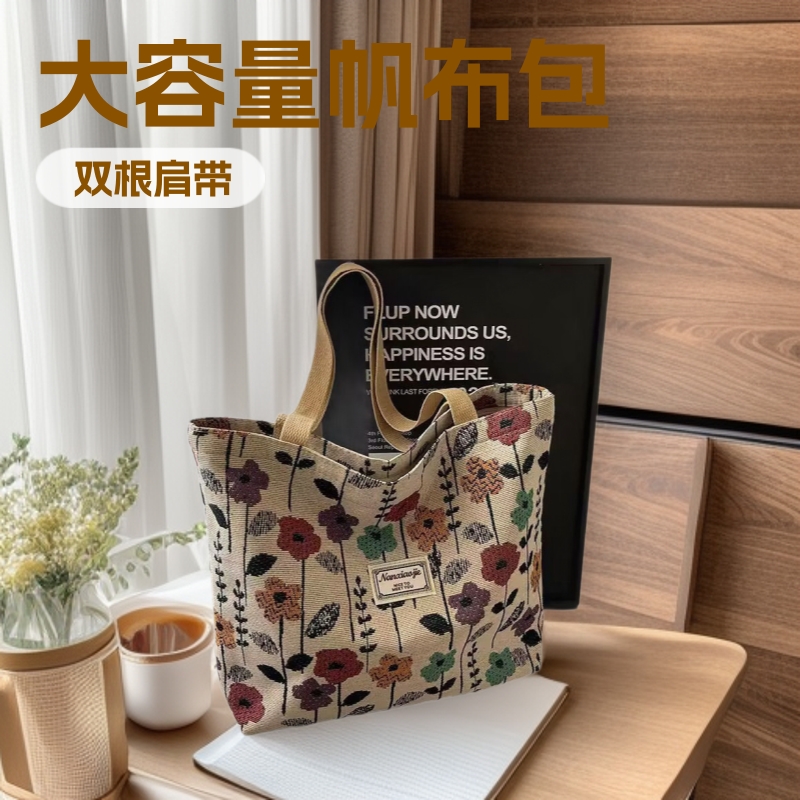 Simple New Style Crossbody Canvas Bag Tote Handbag Women's Bag Large Capacity Commuter Shoulder Bag Women's Bag 2025